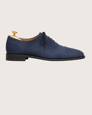 navy blue suede oxford
