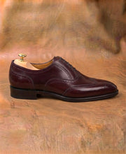 Burgundy Wingtip Oxford Shoes for Men | Handmade Brogues A-32
