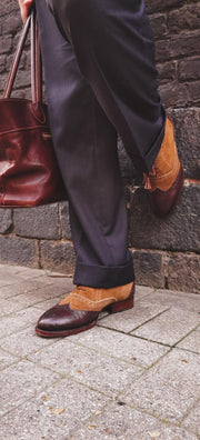 Brow suede leather oxford