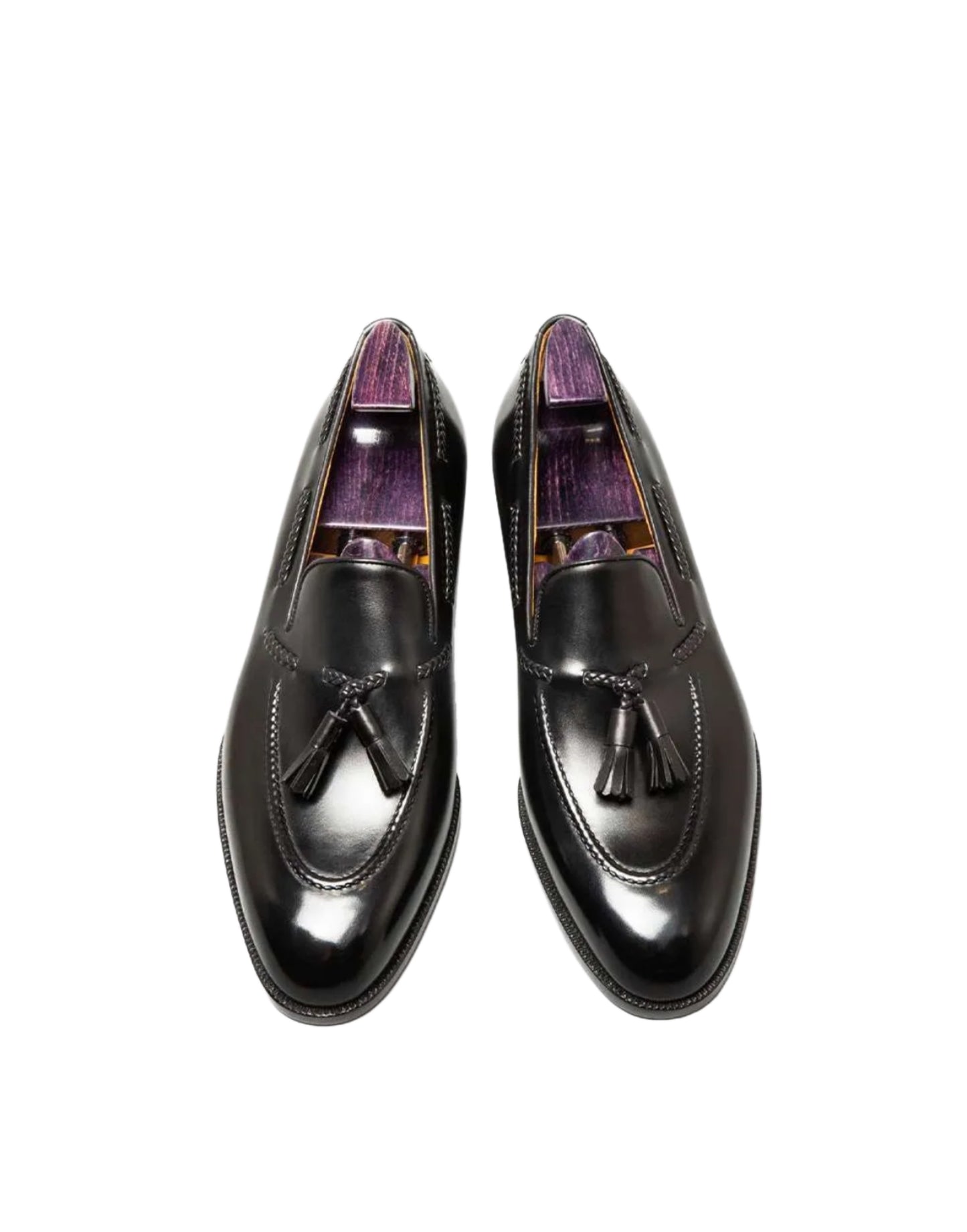 Black tassel loafers