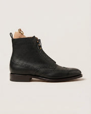Black Hatch Grain Derby Boots