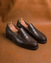 Dark Brown Penny Loafers for Men