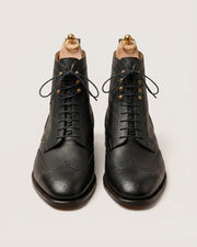 Black Hatch Grain Derby Boots