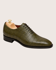 Olive Green crocodile oxford