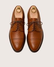 Tan Semi-brogue derby