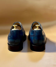 Blue wingtip oxford