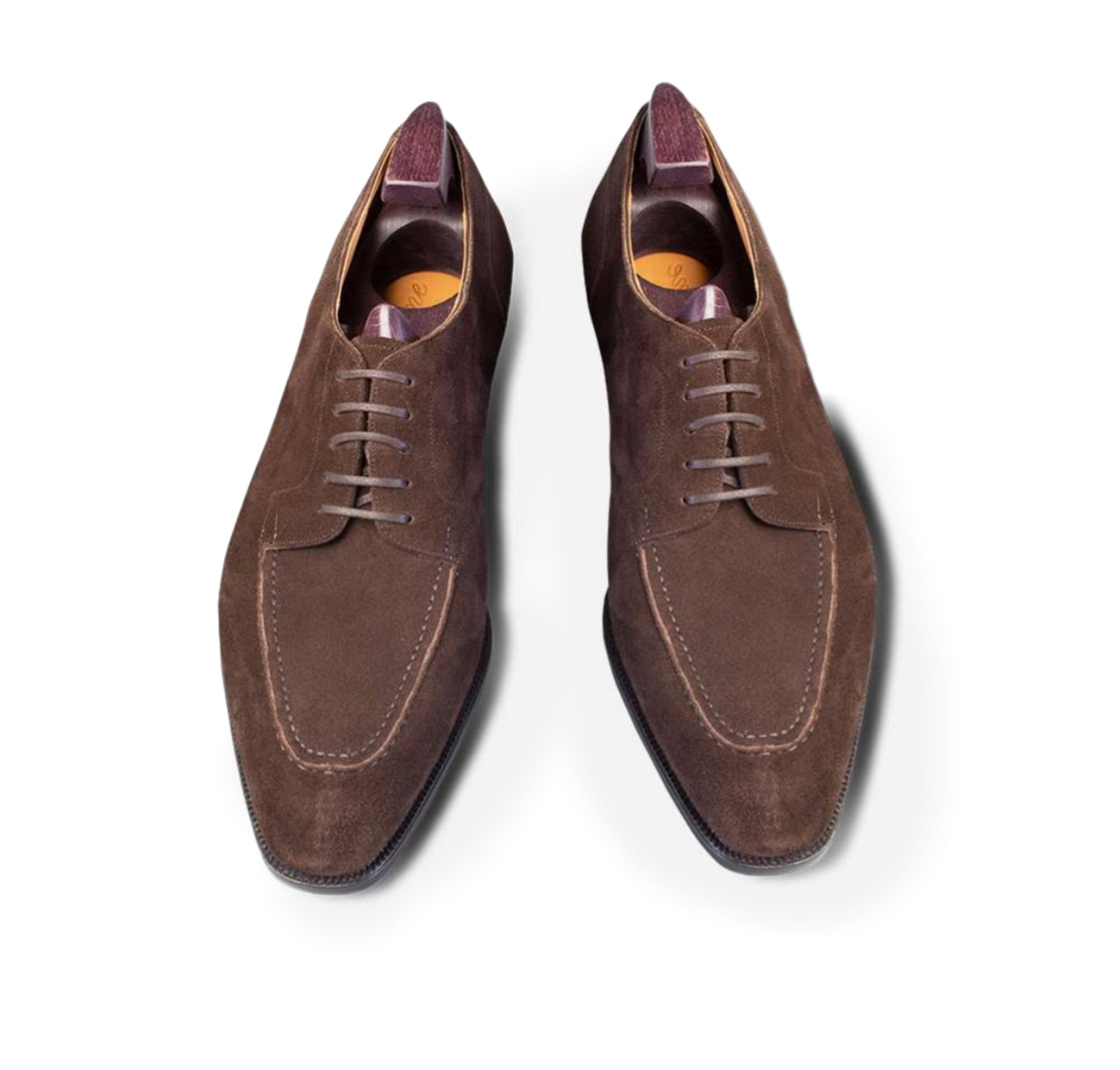 Brown split toe derby shoes