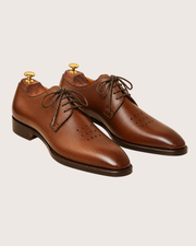 Brown medallion derby