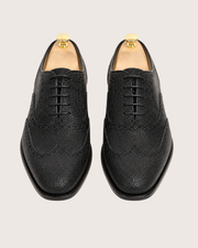 Black stingray wingtip oxford
