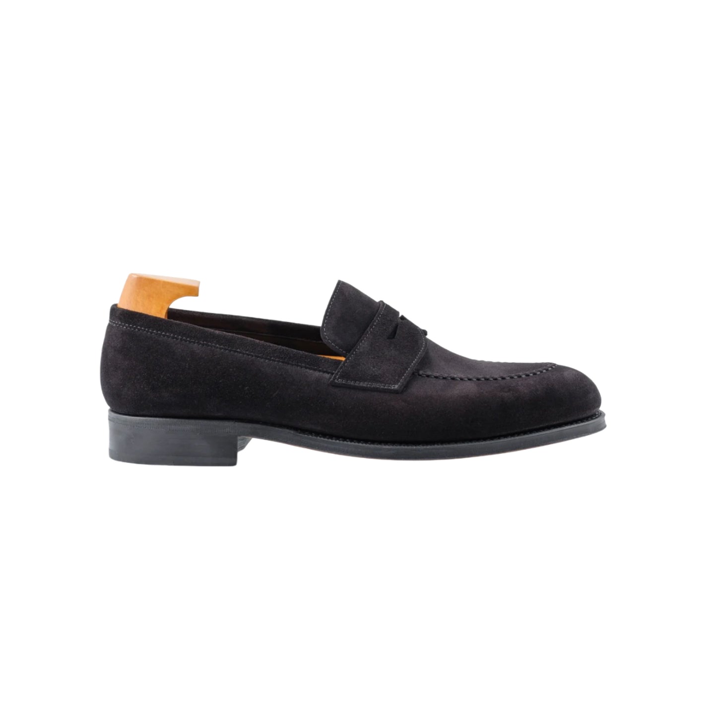 Suede penny loafers