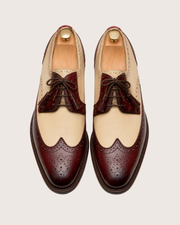 Burgundy wingtip Derby