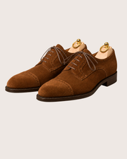 Brown suede leather derby