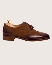 Brow suede leather oxford