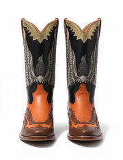 Men's Eagle Inlay Cowboy Boots, Hand Welted