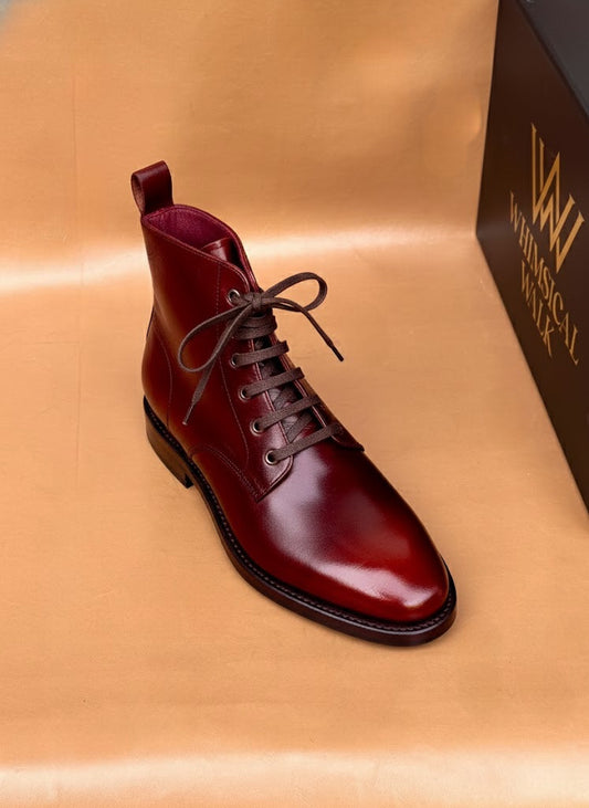Burgundy dress boots