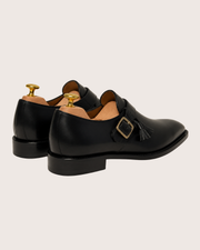 Black tassels single Monkstrap