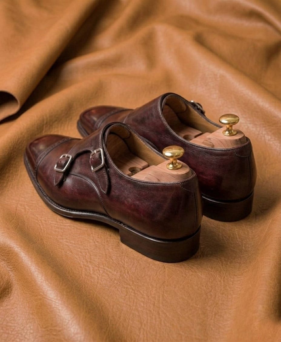 Burgundy Double Monkstrap