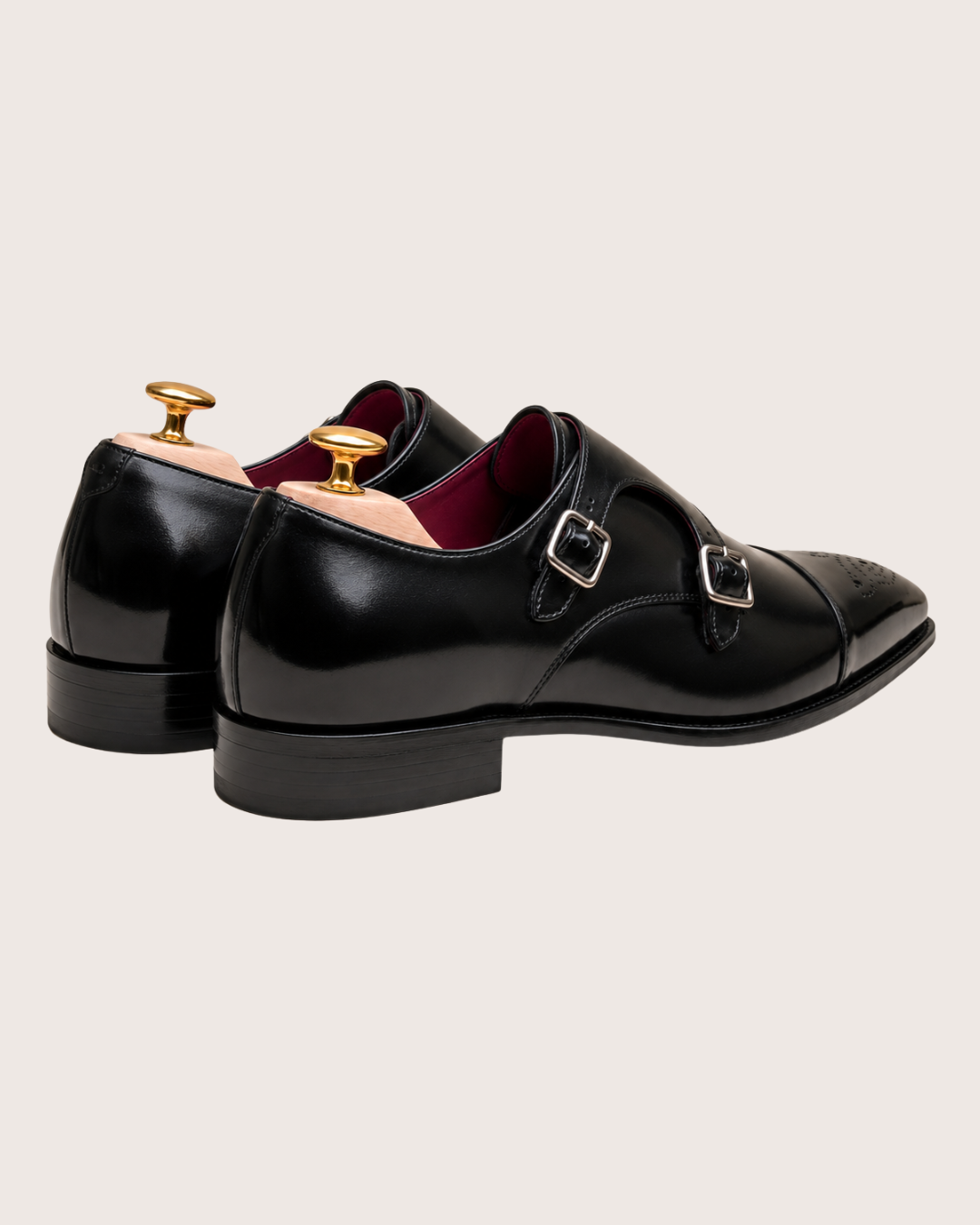 Black Double monkstrap