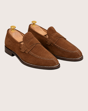 The Butterfly — Men's Brown Suede Penny Loafers