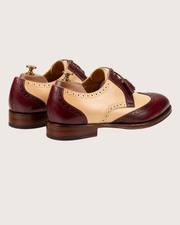 Burgundy wingtip Derby
