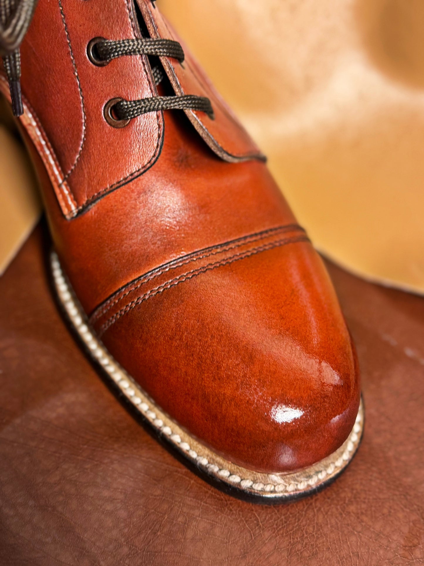 Brown oxford boots