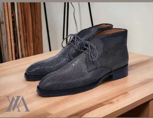 Mr Salar customise medicated stingray chukka boots