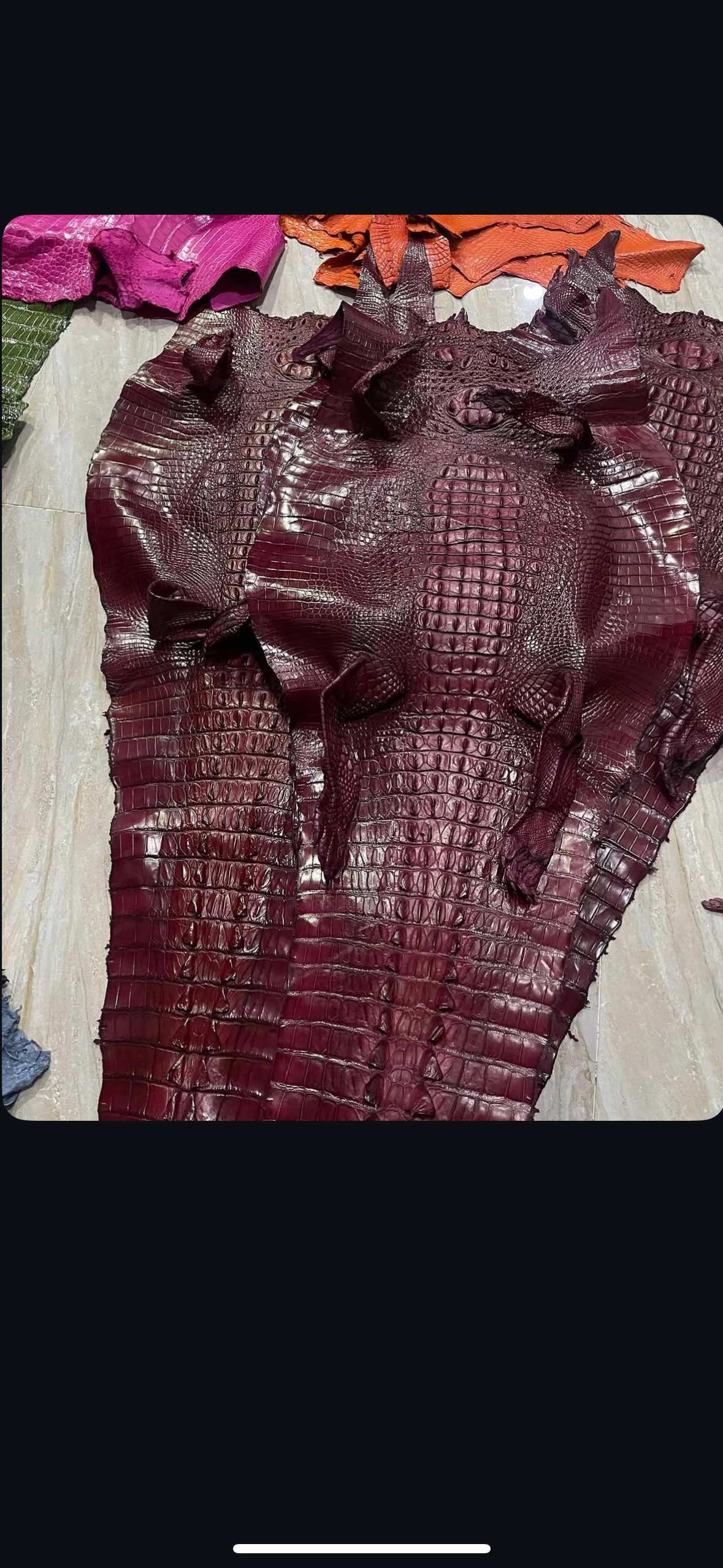 Crocodile skins