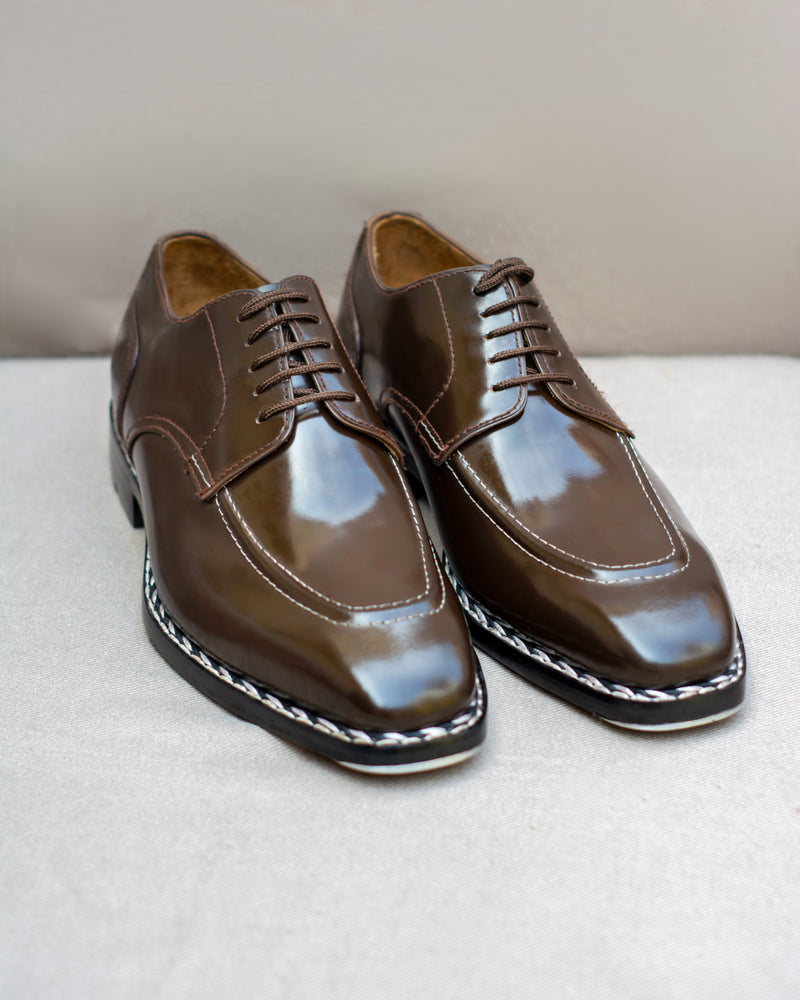 Brown Norwegian stitch derby