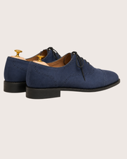 navy blue suede oxford
