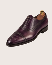 Purple semi-brogue oxford