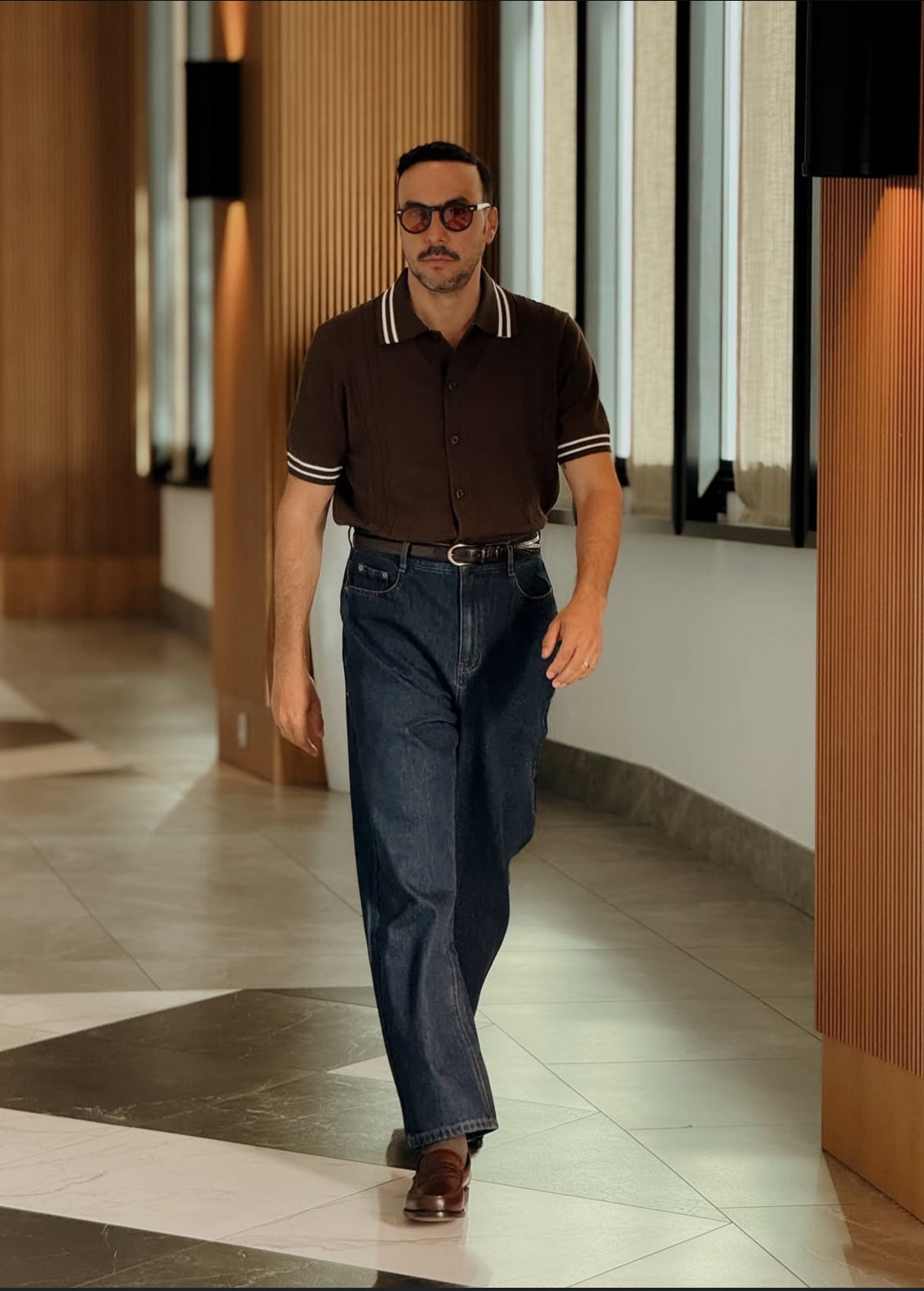 Dark brown penny loafers