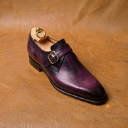 Purple patina single monkstrap