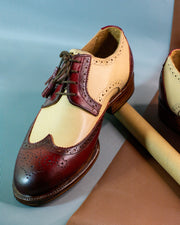 Burgundy wingtip Derby