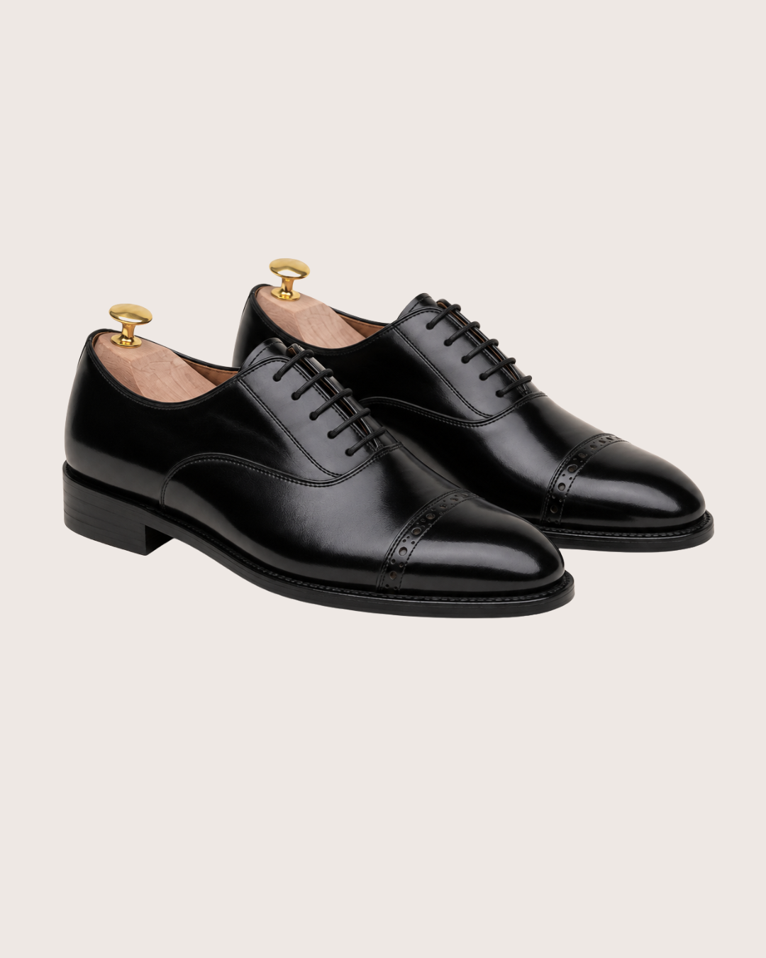 Black captoe oxford A-21