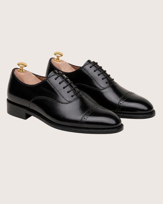 Black captoe oxford A-21