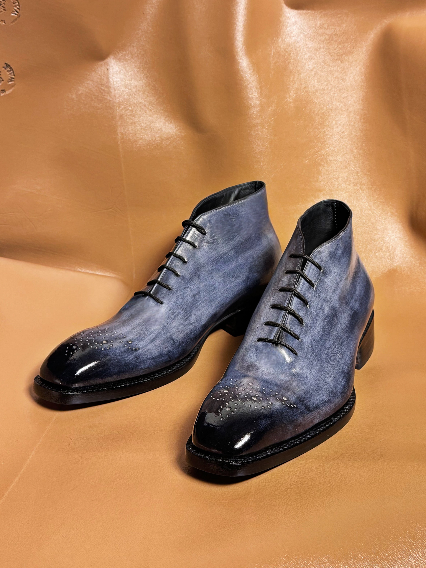 Galaxy patina medallion boots