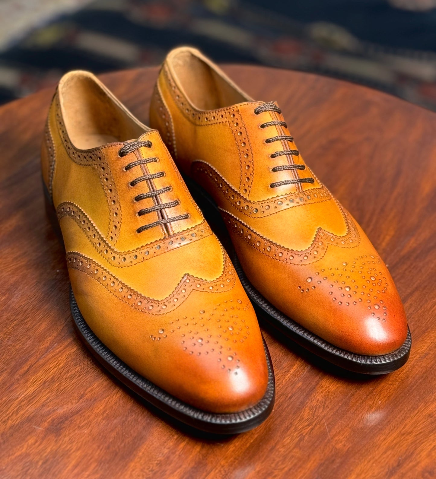 Gold semi brogue oxford