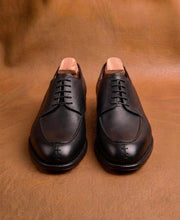 Black Split Toe Derby Shoes for Men