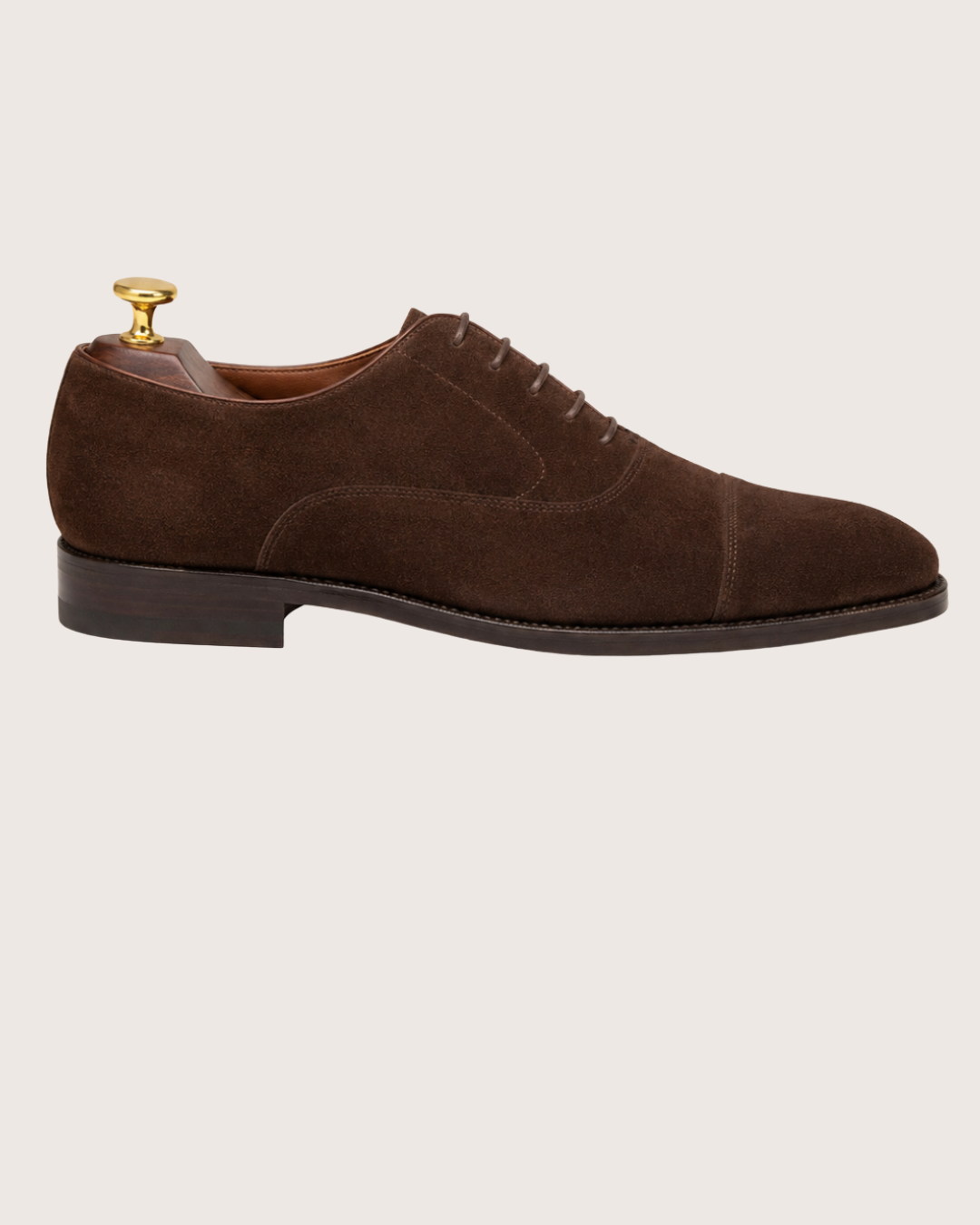 Dark brown suede oxford
