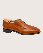 Tan Split Toe Derby Shoes for Men | Hand Welted