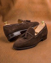 Dark brown tassel loafers