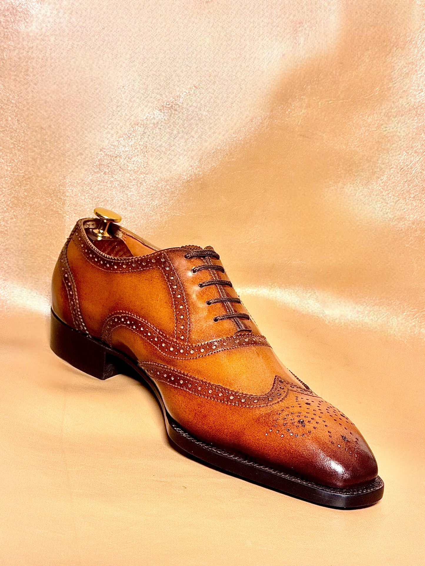 Tan wingtip Oxford