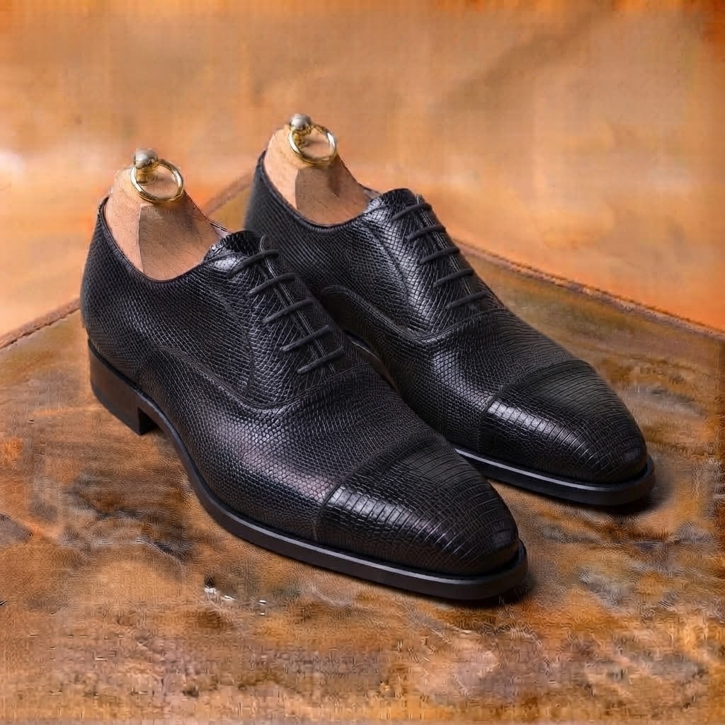 Black lizard skin oxford