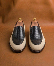 Suede & Crocodile Belgian Loafer