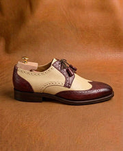Burgundy wingtip Derby