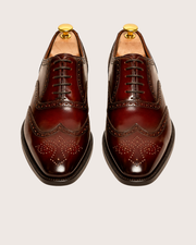 Burgundy wingtip oxford
