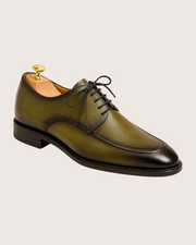 Olive green patina derby