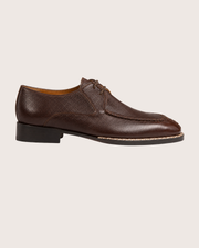 Brown grains leather norwegian stich split toe derby