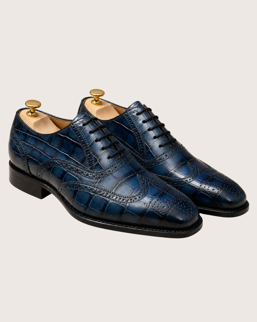 Blue wingtip oxford
