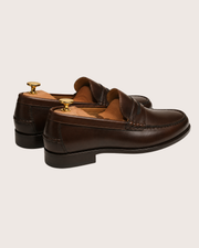 Dark brown penny loafers